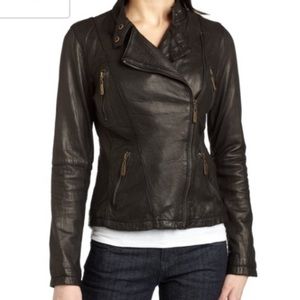 LEATHER MOTOCYCLE JACKET MICHEL KORS